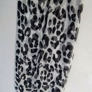 Long Black and White Scarf